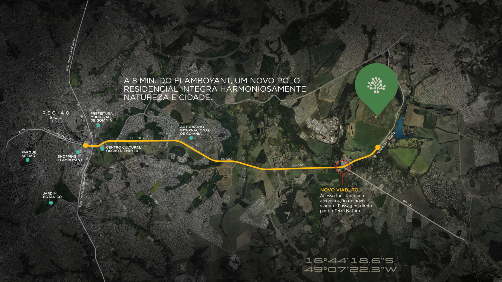 Mapa indicando a localização da Terra da Grama