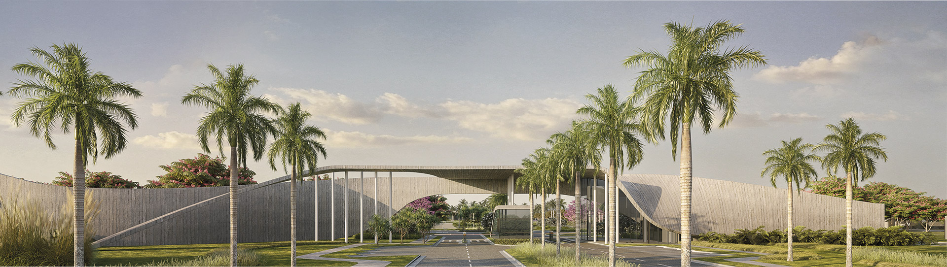 A entrada revela a personalidade de um urbanismo feito à mão